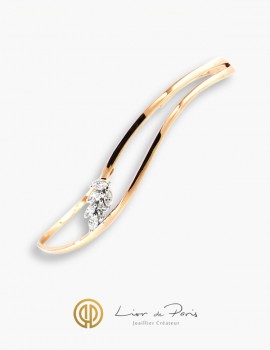 18K White & Pink Gold Bracelet, Diamonds